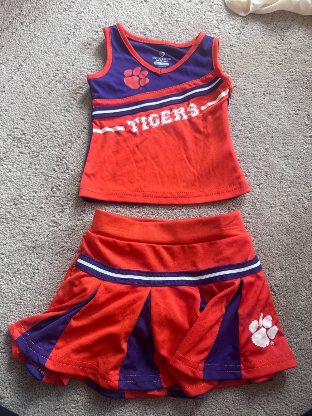 Tigers Red & Purple Cheer Set with Paw Logo